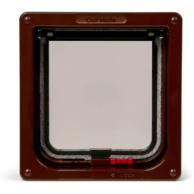 Pet Mate Cat Mate Lockable Brown Cat Flap with Door Liner Pet Mate Cat Mate Lockable Brown Cat Flap with Door Liner