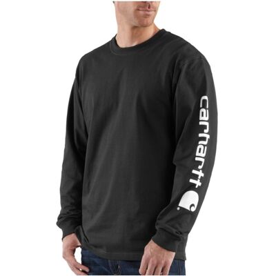 T-shirt à Manches Longues avec Logo de Manche Carhartt - noir T-shirt à Manches Longues avec Logo de Manche Carhartt - noir