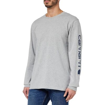 Carhartt Signature Sleeve Logo T-shirt à Manches Longues - heather grey Carhartt Signature Sleeve Logo T-shirt à Manches Longues - heather grey