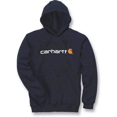 Carhartt Signature Logo Medelvikt Sweatshirt (100074) - blå (100074-472) Carhartt Signature Logo Medelvikt Sweatshirt (100074) - blå (100074-472)