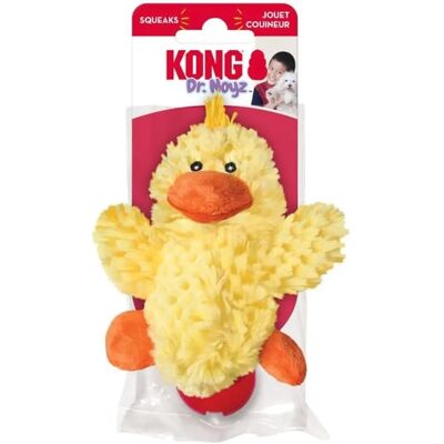 KONG - Plush Small Duck Toy - Low Stuffing, Squeaker Included KONG - Plush Small Duck Toy - Low Stuffing, Squeaker Included