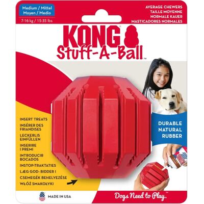 KONG Medium Rødt Holdbart Gummi Hundespill - Belønning & Tannrensing KONG Medium Rødt Holdbart Gummi Hundespill - Belønning & Tannrensing