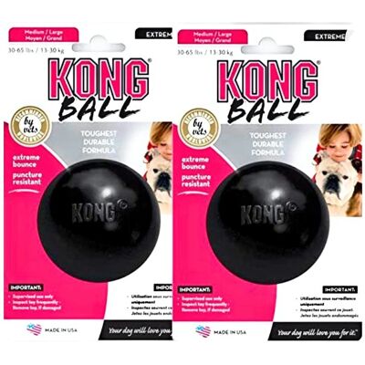 KONG Extreme Ball Dog Toy - Medium/Large - Black KONG Extreme Ball Dog Toy - Medium/Large - Black