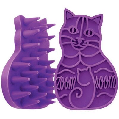 KONG Purple Cat Zoomgroom - Grooming Brush for Cats KONG Purple Cat Zoomgroom - Grooming Brush for Cats