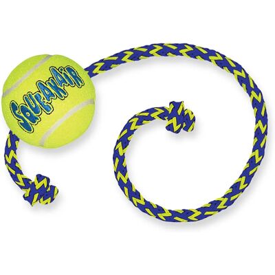 KONG SqueakAir Ball med Tau - M/L - Hundeleke KONG SqueakAir Ball med Tau - M/L - Hundeleke