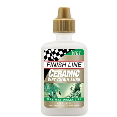 Lubrificante catena bicicletta Finish Line - Umido in ceramica 120ml - Trasparente Lubrificante catena bicicletta Finish Line - Umido in ceramica 120ml - Trasparente