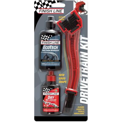 Kit di Manutenzione Bicicletta Finish Line - Spazzola Resistente, Sgrassatore e Lubrificante Kit di Manutenzione Bicicletta Finish Line - Spazzola Resistente, Sgrassatore e Lubrificante