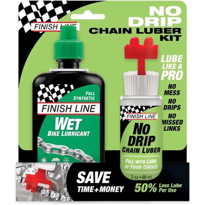 Finish Line No Drip & Wet Bike Lube Kit - Aceite de cadena Finish Line No Drip & Wet Bike Lube Kit - Aceite de cadena