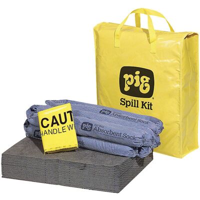 Kit de Emergência PIG - 34,7L, Cinza/Amarelo/Azul Kit de Emergência PIG - 34,7L, Cinza/Amarelo/Azul