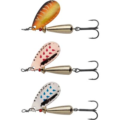 Abu Garcia Droppen LF Pack de 3 - Spinner pour prédateurs d'eau douce Abu Garcia Droppen LF Pack de 3 - Spinner pour prédateurs d'eau douce