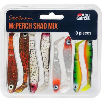 Abu Garcia Svartzonker McPerch Shad Mix - Variasjon av paddle tail lokkemad, 8 stk Abu Garcia Svartzonker McPerch Shad Mix - Variasjon av paddle tail lokkemad, 8 stk