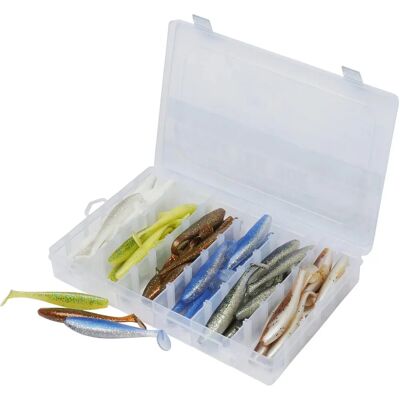 Abu Garcia: Kit de Señuelos Blanditos - Multicolor, 60 señuelos, 100 mm Abu Garcia: Kit de Señuelos Blanditos - Multicolor, 60 señuelos, 100 mm