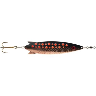Abu Garcia Toby Salmo Spoon 11cm 30g - Kobber/Oransje Prikk - Fiskeflyndre Abu Garcia Toby Salmo Spoon 11cm 30g - Kobber/Oransje Prikk - Fiskeflyndre