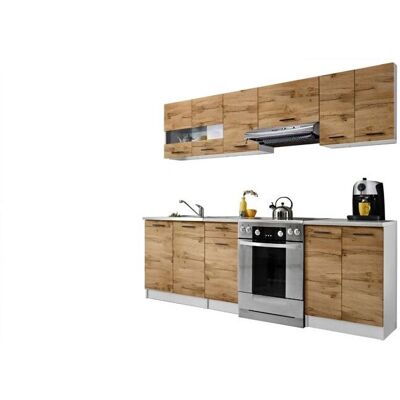 Bigo - Bigo 7 éléments - Blanc - 240 cm - ensemble de meubles de cuisine - Publicité Bigo - Bigo 7 éléments - Blanc - 240 cm - ensemble de meubles de cuisine - Publicité