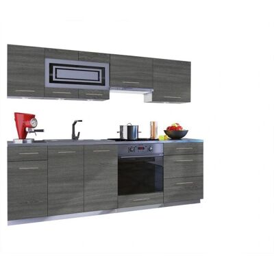 GIOVANNA - 8 éléments - Bois gris - 240 cm - Kitchen - Publicité GIOVANNA - 8 éléments - Bois gris - 240 cm - Kitchen - Publicité