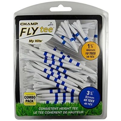 Champ My Hite Flytees Combo Tee de Golf - Bleu/Blanc - 83mm - Publicité Champ My Hite Flytees Combo Tee de Golf - Bleu/Blanc - 83mm - Publicité
