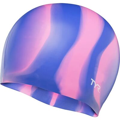 TYR Multi Silikon-Badekappe für Erwachsene - Lila/Rosa TYR Multi Silikon-Badekappe für Erwachsene - Lila/Rosa