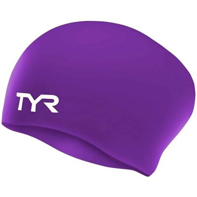 Bonnet de Natation en Silicone pour Cheveux Longs - Sans Rides, Durable, Violet Bonnet de Natation en Silicone pour Cheveux Longs - Sans Rides, Durable, Violet
