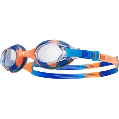 Lunettes de natation TYR Swimple Tie Dye pour enfants - Or / Bleu / Orange - Publicité Lunettes de natation TYR Swimple Tie Dye pour enfants - Or / Bleu / Orange - Publicité