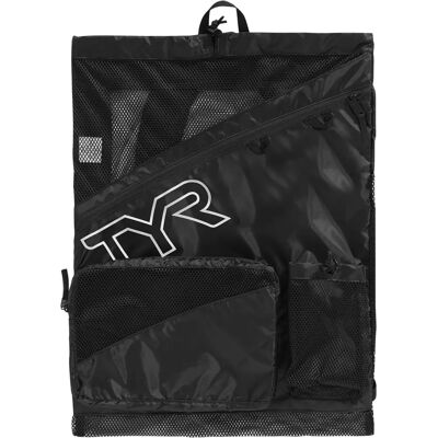 Sac à dos en mesh noir TYR - 40L - Équipement de natation et entraînement Sac à dos en mesh noir TYR - 40L - Équipement de natation et entraînement