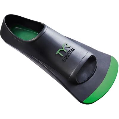 TYR Burner Ebp 2.0 Swimming Fins - Short, Black/Green, XS TYR Burner Ebp 2.0 Swimming Fins - Short, Black/Green, XS