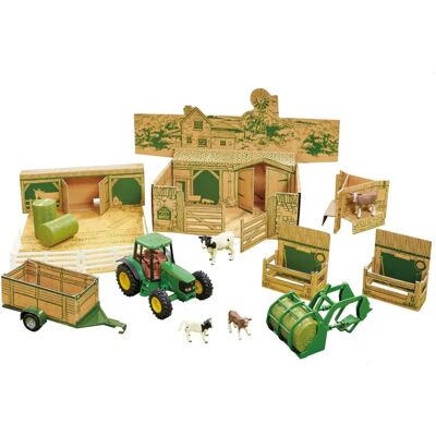 Britains Farm In A Box - John Deere Spielset - 1:32 Skala - Innen Außen Britains Farm In A Box - John Deere Spielset - 1:32 Skala - Innen Außen