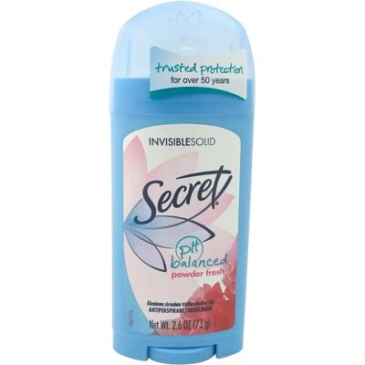 Déodorant Solide Invisible Secret Frais en Poudre - Publicité Déodorant Solide Invisible Secret Frais en Poudre - Publicité