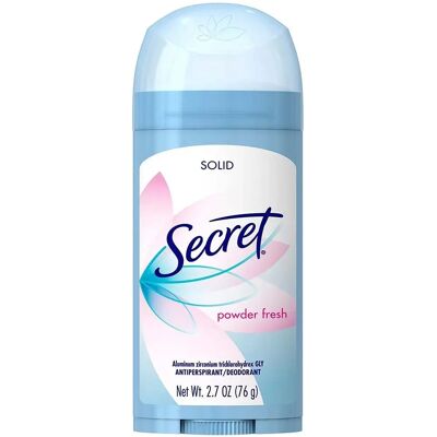 Secret Anti-Transpirant-Deodorant Large Solide - Déodorant - Publicité Secret Anti-Transpirant-Deodorant Large Solide - Déodorant - Publicité