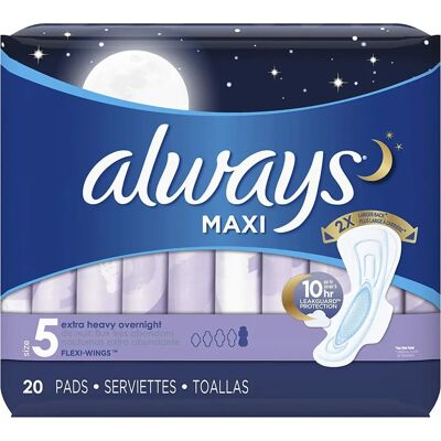 Always PGC17902 Absorventes Noturnos Maxi - Extra Pesados com Aletas Flexi Always PGC17902 Absorventes Noturnos Maxi - Extra Pesados com Aletas Flexi