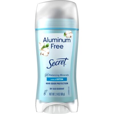 Secret Cotton Aluminum Free Deodorant - 48 Hour Odor Protection Secret Cotton Aluminum Free Deodorant - 48 Hour Odor Protection