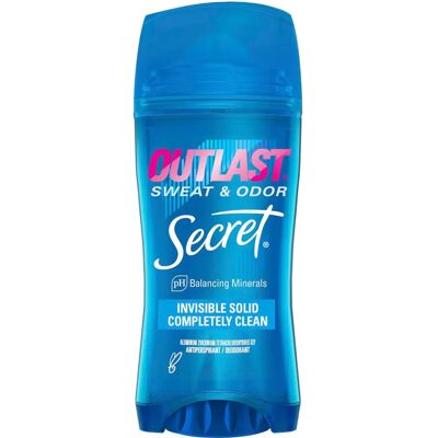 Secret Outlast Déodorant Antiperspirant Solide Invisible, Nettoyage Complet, 2.6 Oz - Publicité Secret Outlast Déodorant Antiperspirant Solide Invisible, Nettoyage Complet, 2.6 Oz - Publicité