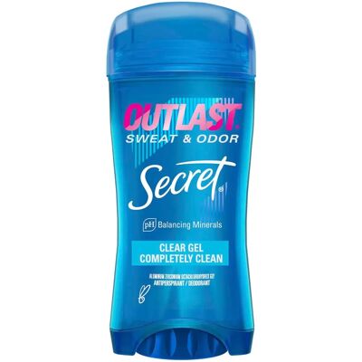 Secret Outlast Antiperspirant - Déodorant Gel Clair Entièrement Propre - 75ml - Publicité Secret Outlast Antiperspirant - Déodorant Gel Clair Entièrement Propre - 75ml - Publicité