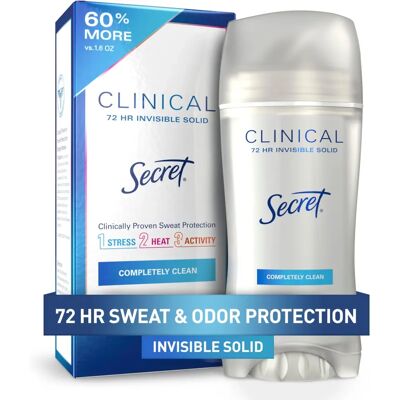 Secret Clinical Strength Antiperspirant Deodorant - Completely Clean - 2.6 Oz Secret Clinical Strength Antiperspirant Deodorant - Completely Clean - 2.6 Oz