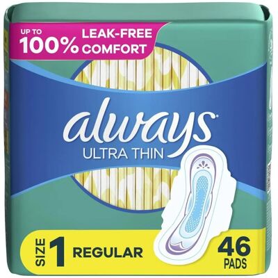 Always Ultra Thin Pads with Wings - Size 1 - Pads Always Ultra Thin Pads with Wings - Size 1 - Pads
