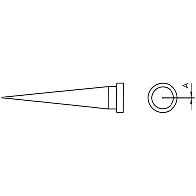 Weller MPR80 - 0,8 mm Lang konisk loddetip Weller MPR80 - 0,8 mm Lang konisk loddetip