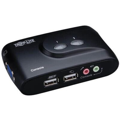 Tripp Lite B004-VUA2-K-R 2-Port USB KVM-Schalter - Schwarz Tripp Lite B004-VUA2-K-R 2-Port USB KVM-Schalter - Schwarz