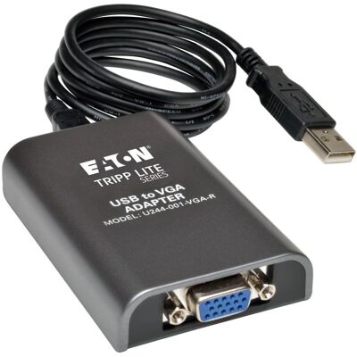 Adaptateur Graphiques USB Tripp Lite U244-001-VGA-R - Support Double Moniteur - Publicité Adaptateur Graphiques USB Tripp Lite U244-001-VGA-R - Support Double Moniteur - Publicité