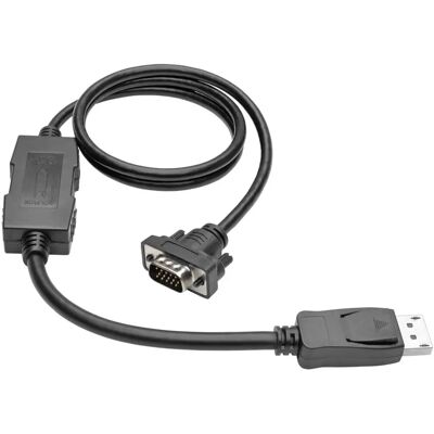 Tripp Lite 3ft DisplayPort zu VGA Adapter aktiv - Schwarz Tripp Lite 3ft DisplayPort zu VGA Adapter aktiv - Schwarz