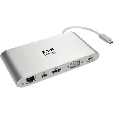 Tripp Lite U442-DOCK1 Silber Laptop Dock - 4K HDMI Dual Display USB-C Tripp Lite U442-DOCK1 Silber Laptop Dock - 4K HDMI Dual Display USB-C