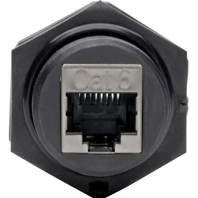 Eaton Tripp Lite IP68 geschirmter RJ45 Durchgangskuppler - Schwarz Eaton Tripp Lite IP68 geschirmter RJ45 Durchgangskuppler - Schwarz
