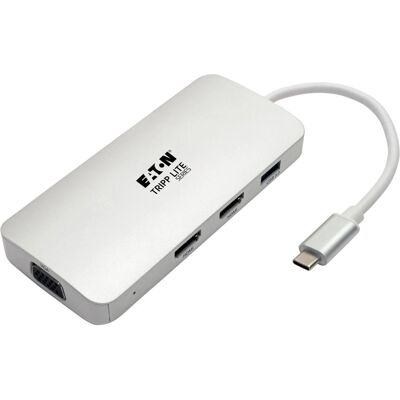 Tripp Lite U442-DOCK12-S Laptop-Dock - Dreifach-Display, USB-C, Silber Tripp Lite U442-DOCK12-S Laptop-Dock - Dreifach-Display, USB-C, Silber