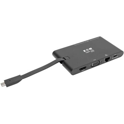 Station d’accueil USB-C Tripp Lite U442-DOCK3-B - 4K HDMI, VGA, USB-A/C Station d’accueil USB-C Tripp Lite U442-DOCK3-B - 4K HDMI, VGA, USB-A/C