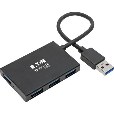 Hub USB Tripp Lite 4 Ports USB 3.2 Gen 1 Aluminium Noir Hub USB Tripp Lite 4 Ports USB 3.2 Gen 1 Aluminium Noir