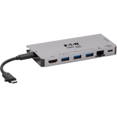 Tripp Lite U442-DOCK5D-GY USB-C Dock - 4K HDMI, USB 3.2, GbE, Memory, 100W Tripp Lite U442-DOCK5D-GY USB-C Dock - 4K HDMI, USB 3.2, GbE, Memory, 100W