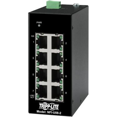 Tripp Lite NFI-U08-2 8-Port Fast Ethernet Switch - Schwarz Tripp Lite NFI-U08-2 8-Port Fast Ethernet Switch - Schwarz