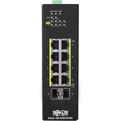 Tripp Lite NGI-S08C2POE8 Managed Gigabit Ethernet PoE Switch Tripp Lite NGI-S08C2POE8 Managed Gigabit Ethernet PoE Switch