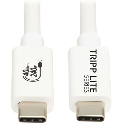 Tripp Lite U521-1P0M-WH USB-Kabel - USB 4 Gen 2x2 - 1 m - Weiß Tripp Lite U521-1P0M-WH USB-Kabel - USB 4 Gen 2x2 - 1 m - Weiß