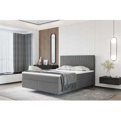 Fun Moebel - ROCIO Nr.4 Delux - Steingrau - 160x200cm - Boxspringbett Fun Moebel - ROCIO Nr.4 Delux - Steingrau - 160x200cm - Boxspringbett