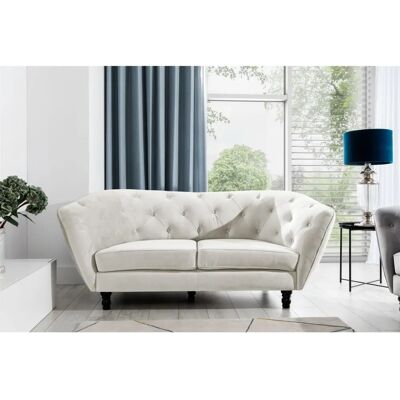 Fun Moebel - CHARLOTTE - Beige - Matt Velvet - Sofa Fun Moebel - CHARLOTTE - Beige - Matt Velvet - Sofa