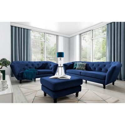 Fun Moebel - CHARLOTTE - Dunkelblau - Sofa set Fun Moebel - CHARLOTTE - Dunkelblau - Sofa set